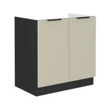  Alsó mosogató szekrény, kasmír/fekete, ARAKA 80 ZL 2F BB bútor