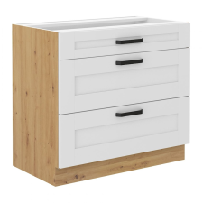  Alsó szekrény, fehér/artisan tölgy, LULA 80 D 3S BB bútor