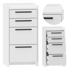  ALTIVO 2SW2SN fehér komód, 4 fiókos tárolószekrény bútor