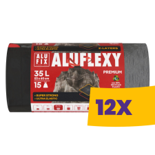 ALUFIX Aluflexy kétrétegű zárószalagos szemeteszsák 35L - 53*60cm, 15db/tek (Karton - 12 tekercs) tisztító- és takarítószer, higiénia