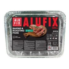 ALUFIX Alumínium grilltálca, 33x26 cm, 3 db, ALUFIX konyhai eszköz