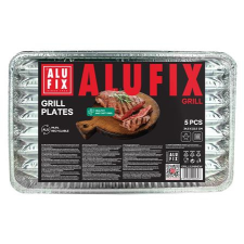 ALUFIX Grilltálca, 34,5x22,5 cm, négyszögletű, 5 db, ALUFIX konyhai eszköz