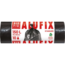 ALUFIX Szemeteszsák, 150 l, 10 db, 80x105 cm, 35 , alufix, fekete ms150uninew tisztító- és takarítószer, higiénia