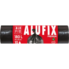ALUFIX Szemeteszsák 180 l, 10 db, 80x120 cm, 45 µ, ALUFIX, fekete tisztító- és takarítószer, higiénia