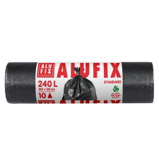 ALUFIX Szemeteszsák, 240 l,10 db, 100x125 cm, 40 , alufix, fekete ms240roluninew tisztító- és takarítószer, higiénia