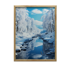 ALUMÍNIUM KERETES FALI PLAKÁT TÉLI BÁJOK 50x70 CM grafika, keretezett kép