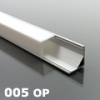  Aluminium profil eloxált (ALP-005) LED szalaghoz, átlátszó