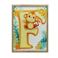ALUMÍNÍV KERETES FALI PLAKÁT MERRY 'F' MAJOKKAL 70x100 CM grafika, keretezett kép