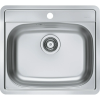  Alveus More 10 leinen mosogató, 560x500 mm, 166 mm mélység, rozsdamentes acél, beépített