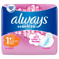 Always Always egészségügyi betét Ultra Sensitive Normal 10 intim higiénia