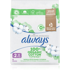 Always Cotton Protection Long egészségügyi betétek parfümmentes 9 db intim higiénia