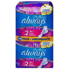 Always Egészségügyi Betét Szárnyas-Platinum Super 14db intim higiénia