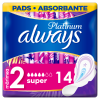 Always Platinum Super (2-Es Méret) Szárnyas Egészségügyi Betét, 14 db