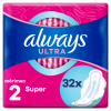 Always Ultra Super (S2) Szárnyas Egészségügyi Betét, 32 Db