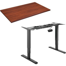 AlzaErgo Asztal ET1 NewGen fekete + TTE-12 120x80cm barna laminált asztallap íróasztal