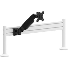 AlzaErgo Slatwall SWP110 fehér sín + SWDM210 fehér tartóoszlopok + SWAS430 fekete tartó tv állvány és fali konzol