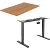 AlzaErgo Table ET1 NewGen, fekete + asztallap, 140×80 cm, bambusz