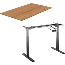AlzaErgo Table ET2, fekete + asztallap, 160×80 cm, bambusz íróasztal