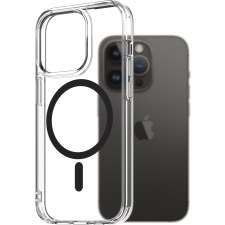 AlzaGuard Crystal Clear TPU Case Compatible with Magsafe iPhone 14 Pro fekete tok tok és táska