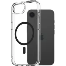 AlzaGuard Crystal Clear TPU Case Compatible with Magsafe iPhone 16e / 17e fekete tok tok és táska