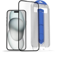 AlzaGuard FullCover Glass EasyFit DustFree 2 Pack iPhone 15 2.5D üvegfólia mobiltelefon kellék