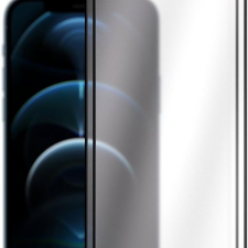 AlzaGuard FullCover Glass iPhone 12 / 12 Pro 2.5D üvegfólia - fekete, 2db mobiltelefon kellék