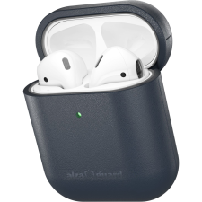 AlzaGuard Genuine Leather AirPods (1. / 2. gen.) kék tok (AGD-ACL6L) fülhallgató, fejhallgató tok