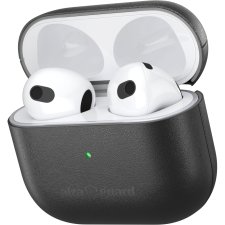  AlzaGuard Genuine Leather AirPods 2021 tok, fekete (AGD-ACL7B) fülhallgató, fejhallgató tok