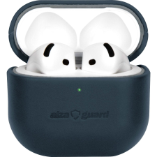  AlzaGuard Genuine Leather AirPods 4 kék tok (AGD-ACL9L) fülhallgató, fejhallgató tok