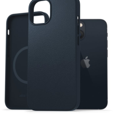 AlzaGuard Genuine Leather iPhone 13 MagSafe kék tok tok és táska