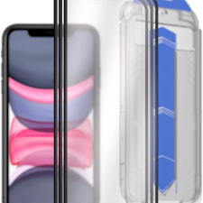 AlzaGuard Glass EasyFit DustFree iPhone 11 / XR 2.5D üvegfólia mobiltelefon kellék