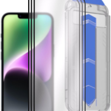 AlzaGuard Glass EasyFit DustFree iPhone 14 2.5D üvegfólia - 3db + applikátor mobiltelefon kellék