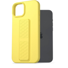 AlzaGuard Liquid Silicone iPhone 15 Plus sárga tok állvánnyal tok és táska
