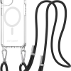 AlzaGuard Luxe Detach Lanyard Case Compatible with MagSafe for iPhone 14 fekete tok