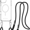 AlzaGuard Luxe Detach Lanyard Case Compatible with MagSafe for iPhone 16 Pro Max fekete tok