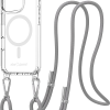 AlzaGuard Luxe Detach Lanyard Case Compatible with MagSafe for iPhone 16 Pro szürke tok