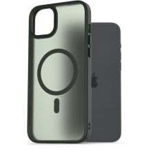 AlzaGuard Matte Case Compatible with Magsafe iPhone 15 Plus sötétzöld tok tok és táska