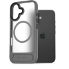 AlzaGuard Matte Case with Stand Compatible with MagSafe for iPhone 16 szürke tok