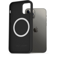 AlzaGuard Silicone Case Compatible with Magsafe iPhone 12/12 Pro fekete tok tok és táska