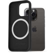 AlzaGuard Silicone Case Compatible with Magsafe iPhone 15 Pro fekete tok tok és táska