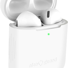 AlzaGuard Skinny Silicone Case Airpods 1. és 2. generáció fehér fülhallgató, fejhallgató tok