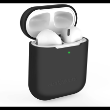  AlzaGuard Skinny Silicone Case Airpods 1. és 2. generáció fekete (AGD-ACSS1B) fülhallgató, fejhallgató tok