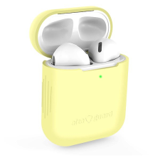 AlzaGuard Skinny Silicone Case Airpods 1. és 2. generáció, sárga fülhallgató, fejhallgató tok