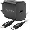 AlzaPower A110C Fast Charge 20 W fekete + Core Lightning MFi 1 m, fekete (APW-CCA110-CBMFI9411B)