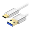 AlzaPower AluCore USB-A to USB-C 3.2 Gen 1 5Gbps 1m, ezüst