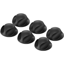 AlzaPower Cable Clips 6 pcs fekete kábel és adapter