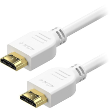AlzaPower Core HDMI 1.4 High Speed 4K, 10m - fehér kábel és adapter