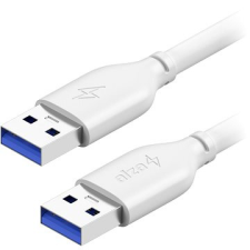 AlzaPower Core USB-A (M) to USB-A (M) 3.0, 1,5 m fehér kábel és adapter