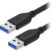 AlzaPower Core USB-A to USB-A 3.2 Gen 1 0.5m, fekete (APW-CBAMAM305B)
