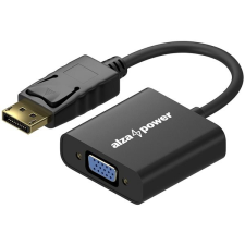 AlzaPower DisplayPort (M) to VGA (F) 0,18m, matt fekete kábel és adapter